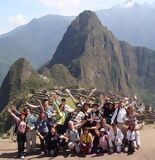 Llegada del grupo a Machu Picchu